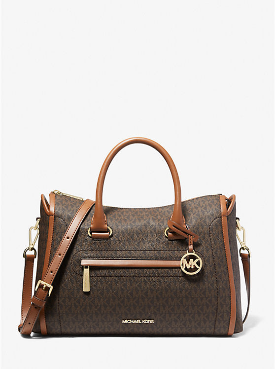 Michael Kors Carine Satchel MK Logo Bag