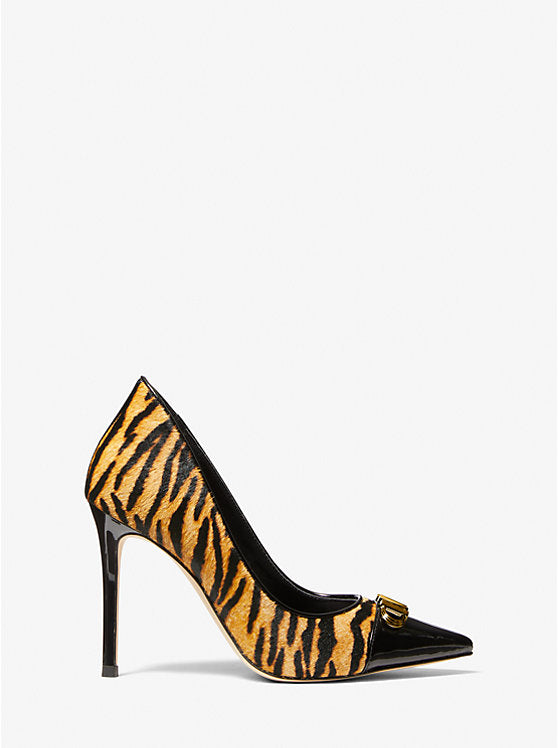 Michael Kors Tiger Print Leather Heels