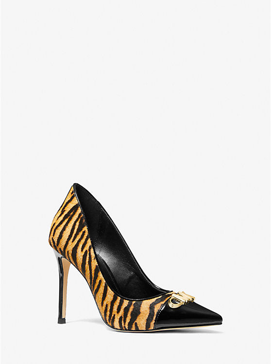 Michael Kors Tiger Print Leather Heels