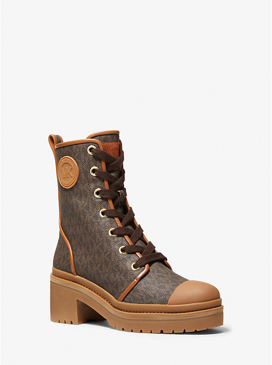 Micheal Kors Corey Logo Combat Boots