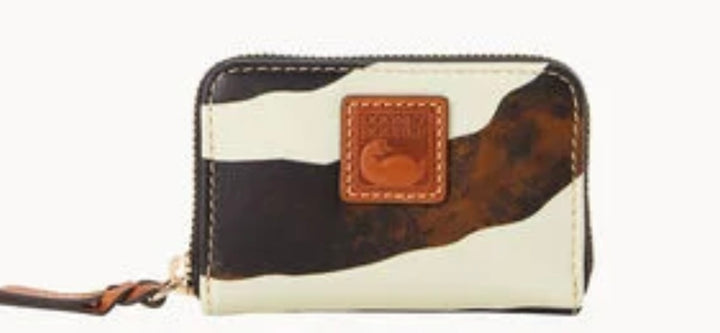 Dooney & Burke Zebra Leather Credit Card Holder