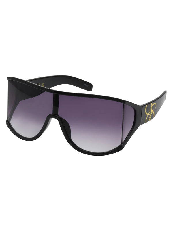 Jessica Simpson Oversized Square Wrap Polycarbonate Sunglasses