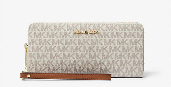 Micheal Kors Jet Set Large Logo Continental Wristlet