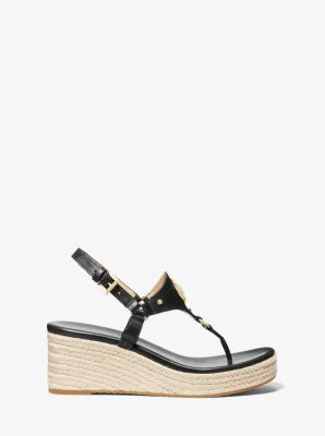 Michael Kors Casey Leather Wedge Sandal for women