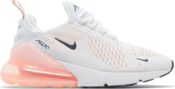 Nike Air Max 270 React White Bleached Coral Sneakers