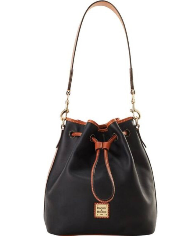 Leather Drawstring Shoulder Bag