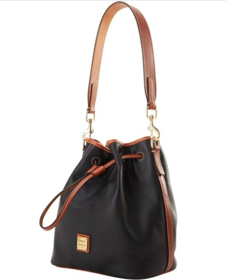 Leather Drawstring Shoulder Bag