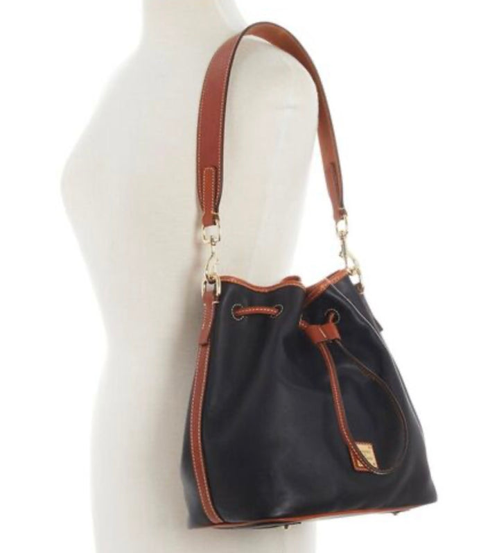 Leather Drawstring Shoulder Bag