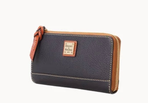 Leather Zip Wristlet Wallet by Dooney & Burke