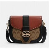 Coach Georgie Saddle Bag Leather Crossbody