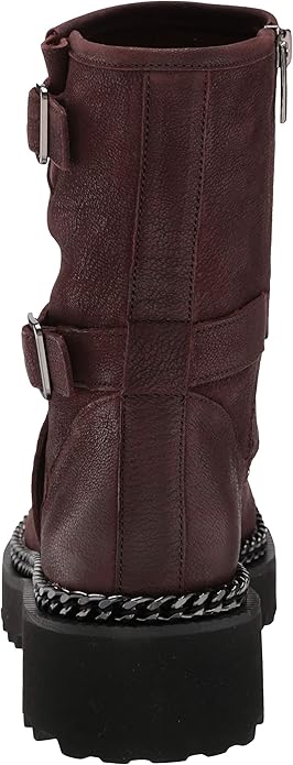 Vince Camuto motorcycle boots with metal chain detail