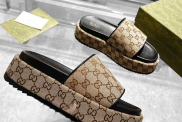 GG Platform Sandals ‘Brown/Black’