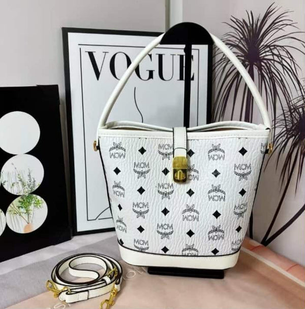 MCM Visetos Bucket Bag