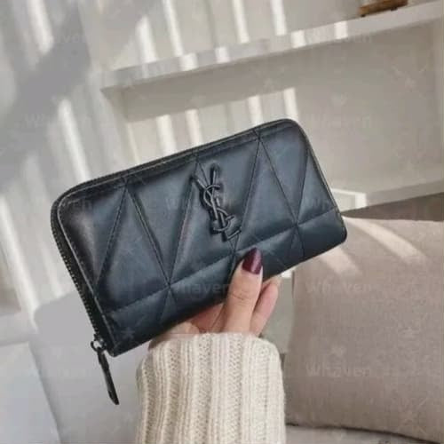 Quilted Large Zip-Around Wallet