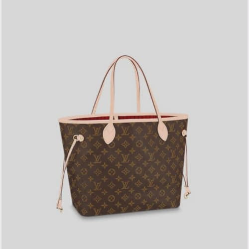 LV Neverfull Tote Bag-Brown Flower