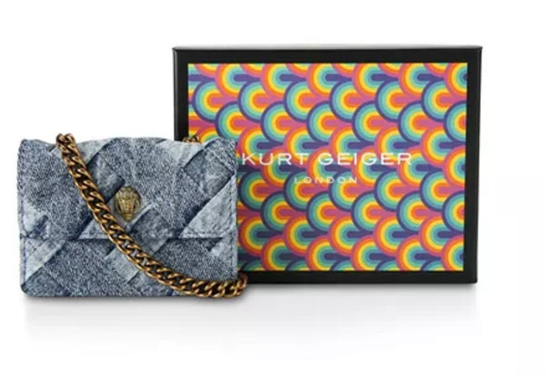 Kurt Geiger Micro Kensington Denim Crossbody