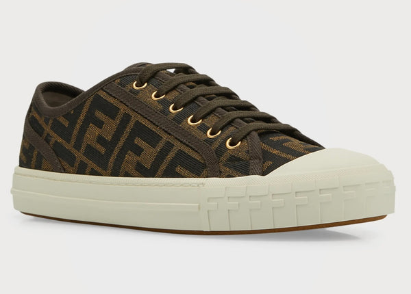 Fendi Jacquard Low-Top Sneakers