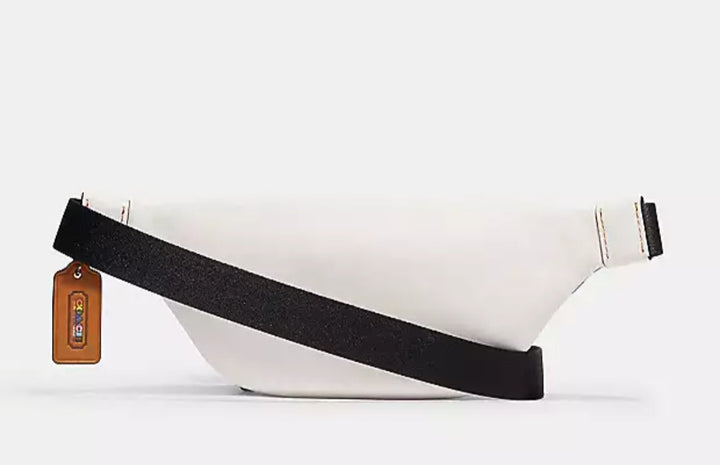 Rainbow Signature Canvas Belt Bag with leather accents
