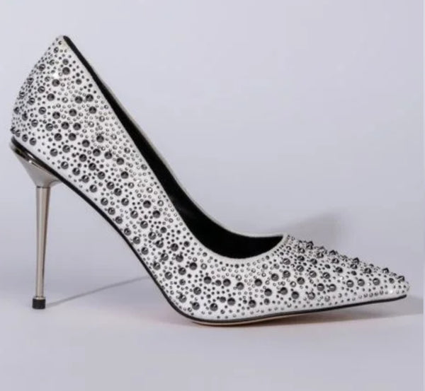 Azalea Wang White Pointed Toe Stiletto Pumps