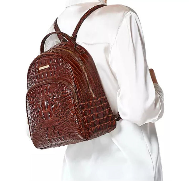 Brahmin Chelcy Metallic Leather Backpack for women