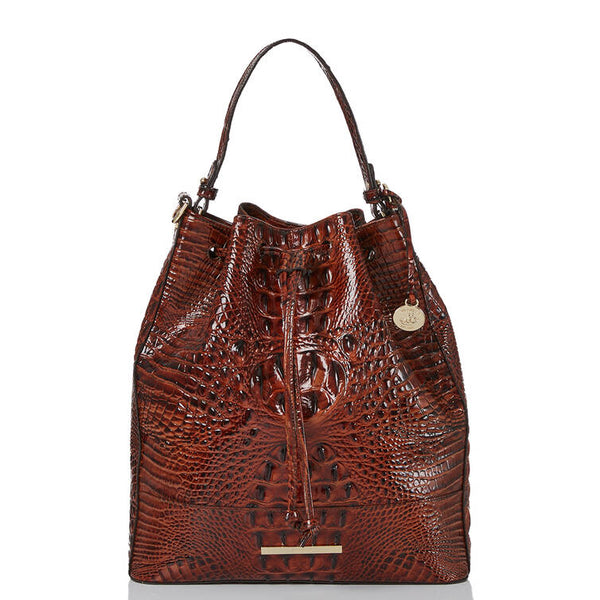 Brahmin Melbourne Croc Bucket Drawstring